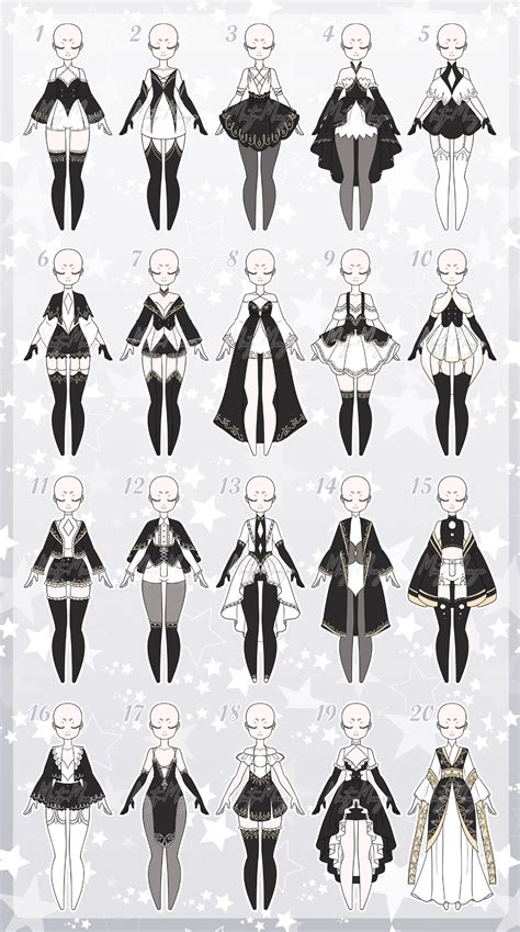 outfit adoptable batch 139 open by minty mango on deviantart in 2022 dress design sketches