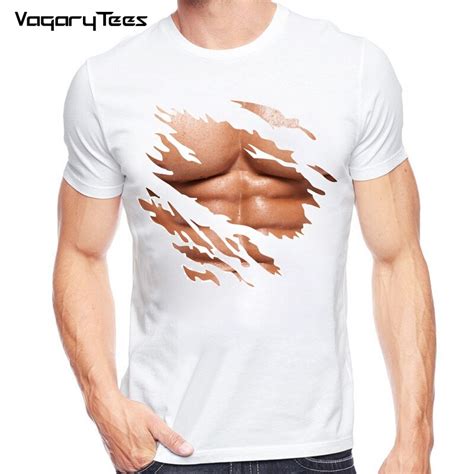 Aliexpress Com Buy Big Boobs Sexy Stomach Pack Abs Print T Shirt Men
