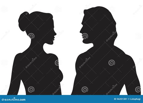 Male And Female Profile Silhouette