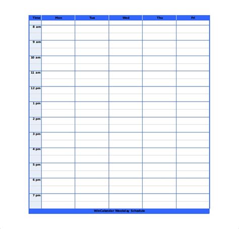 25 Free Microsoft Word Schedule Templates Free