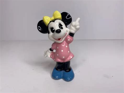 Vintage Minnie Mouse Disney Japan Porcelain Figurine Ceramic Figure Pink Dress 9 99 Picclick