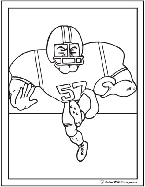 Sketch of a football player. Football Coloring Pages: Customize And Print PDF