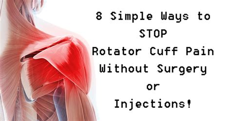 The shoulder is one of the most amazing joints in the body. 8 Simple Ways to STOP Rotator Cuff Pain Without Surgery or ...
