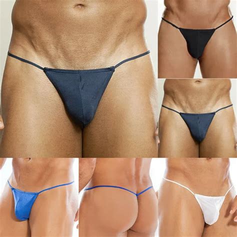 Men S G String Thong Bulge Pouch Panties Micro Bikini T Back Underwear