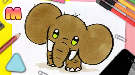 Como Dibujar Un Elefante Kawaii Dibujos Kawaii Faciles Aprender A