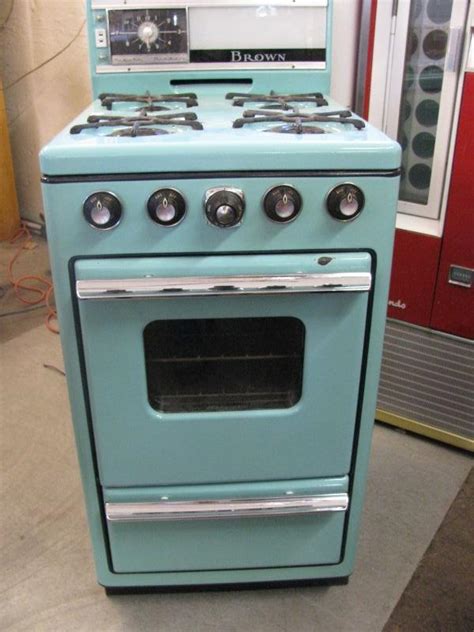 Apt Size Brown Turquoise Stove And Range