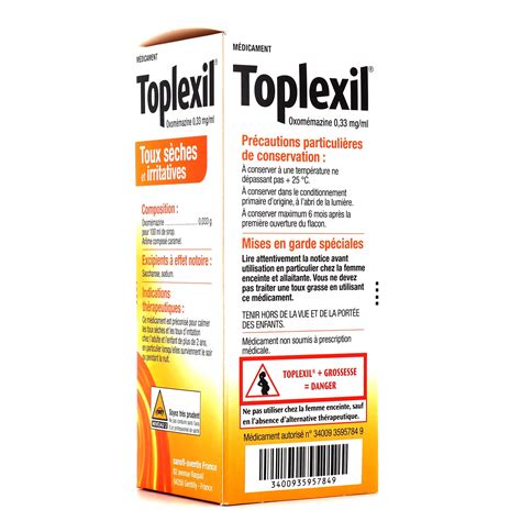 Toplexil Toux S Ches Et Irritatives Sirop Ml Caramel