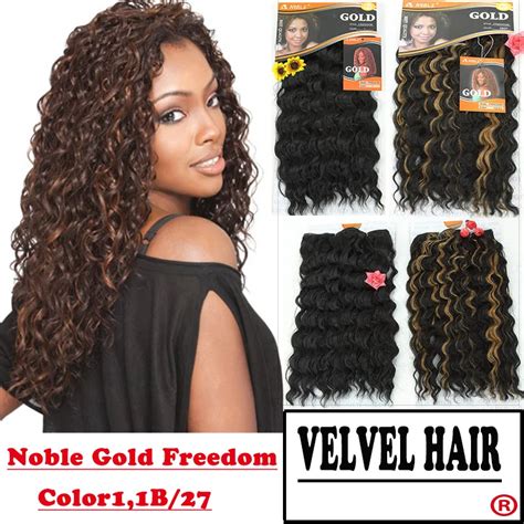 1pcfree Shipping Noble Gold Freedom Synthetic Hair Extensions Wavy