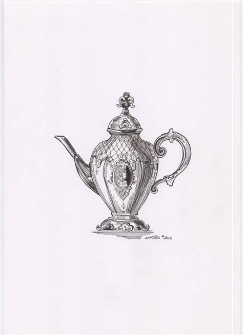 Vintage Teapot Drawing At Explore Collection Of