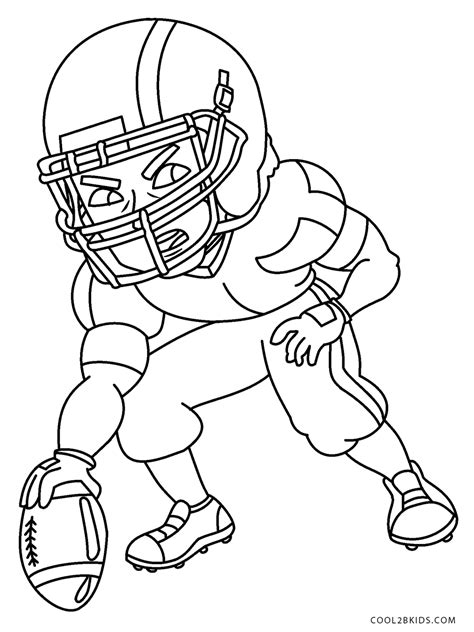 Football Player For Kids Coloring Page Free Printable Coloring Pages