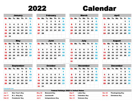 2022 Calendars Public Holidays Michel Zbinden En Printable Calendar