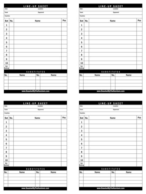 Download Baseball Roster Template For Free Formtemplate