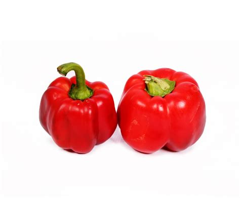 Two Fresh Capsicum Red Peppers High Quality Free Stock Images