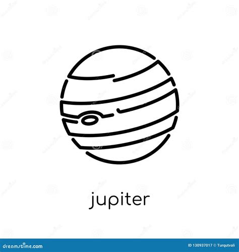Jupiter Icon From Astronomy Collection Stock Vector Illustration Of