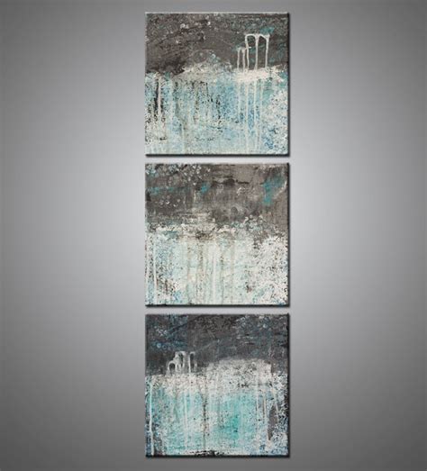 Original Abstract Modern Art Painting Triptych Multiple Canvas Etsy