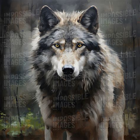 Oil Painting Of A Wolf Impossible Images Unique Stock Images For