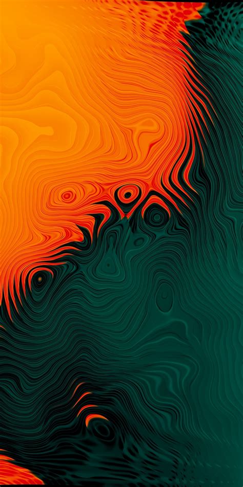 Download Wallpaper 1080x2160 Orange Green Match Abstract Honor 7x