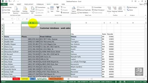 Splitting Data Into Multiple Columns Excel Beginners Tutorial