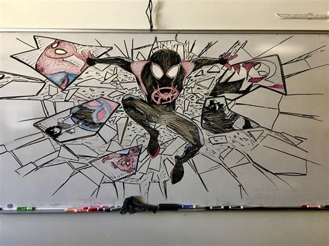 Amazing Whiteboard Art Rintothespiderverse