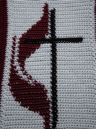 Ravelry Methodist Flame And Cross Baby Blanket Pattern By Kelly Brogdon