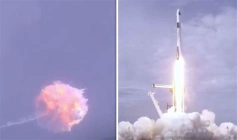 Nasa Launch Shocking Footage Shows Spacex Falcon 9 Rocket Explode Mid