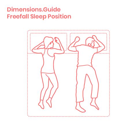 freefall sleeping position dimensions and drawings