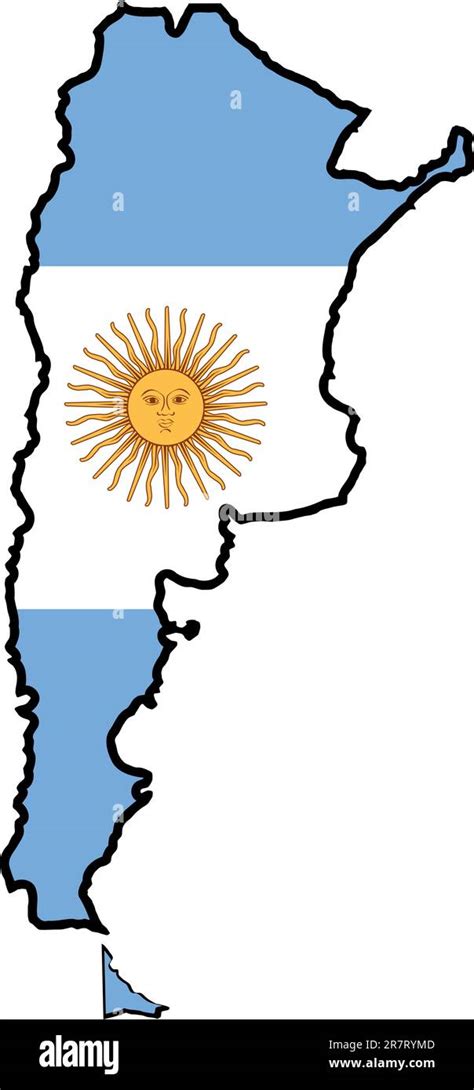 Illustration Of Flag In Map Of Argentina Stock Vector Image And Art Alamy