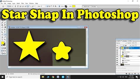 How To Make Star Shape In Photoshop How To Insert Star Shape In