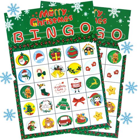 Buy Unves Christmas Bingo Game For Kids Paper Christmas Bingo Cards