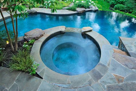 Swimming Pool Designs With Hot Tub Hawk Haven