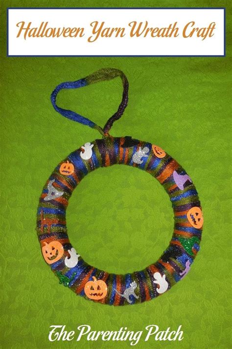 Halloween Yarn Wreath Craft Parenting Patch