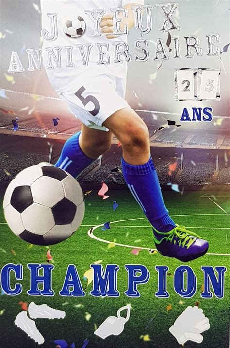 Maybe you would like to learn more about one of these? Carte de menu anniversaire Foot "Champion". Réf. 128 ...