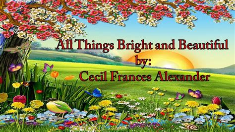 Poetry All Thing Bright And Beautiful Poem For Kids Teacher Jc