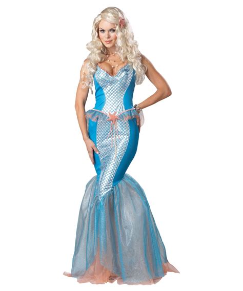Sea Siren Mermaid Adult Costume Sexy Halloween Costumes