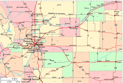 Regional Map Of Northeastern Colorado