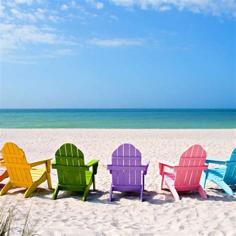 Colorful Beach Chairs Summer Wallpaper Colorful Pinterest