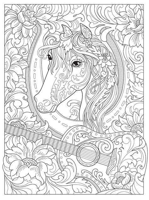 Creative Haven Dream Horses Coloring Book Creative Haven