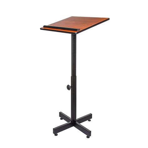 Adjustable Height Mahogany Tabletop Lectern Podium Table Top Light Wood
