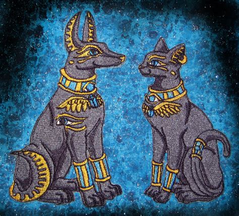 Anubis And Bastet Iron On Patches