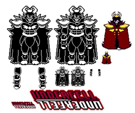 Underfell Asgore sprites (fanmade) by Mrmitten on DeviantArt
