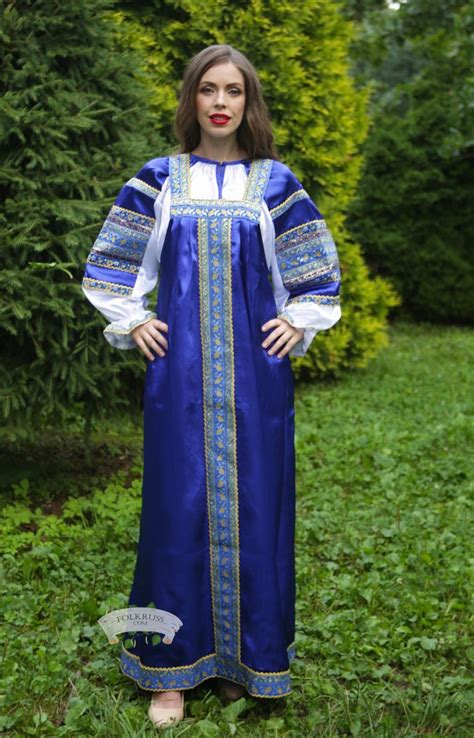 Silk Dress Vasilisa For Woman Folk Russian Clothing Store