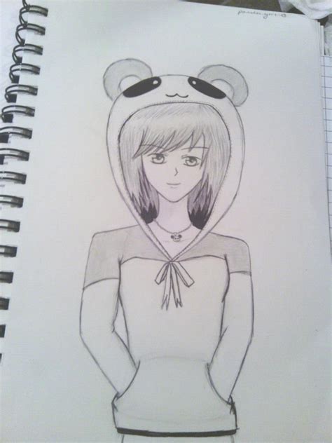 Easy, step by step hoodie drawing tutorial. Panda hoodie girl by shirayukiSakura36 on DeviantArt