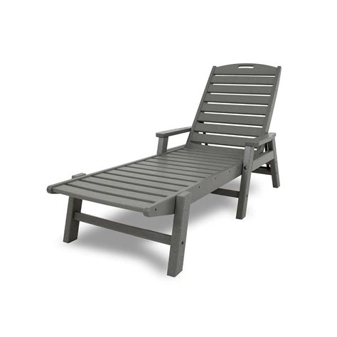 PolywoodÂ® Nautical Outdoor Folding Chaise Lounge Chair Grey Trex Outdoor Furniture Outdoor