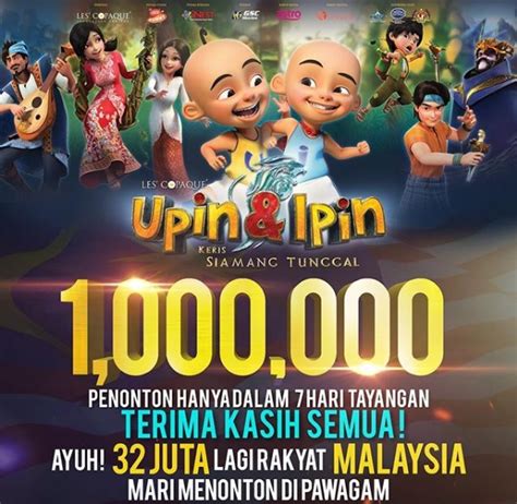 This new adventure film tells of the adorable twin brothers upin and ipin together with their friends ehsan, fizi, mail, jarjit, mei mei, and susanti, and their quest to save a fantastical kingdom of inderaloka from the evil raja bersiong. Kutipan Film Upin Ipin Keris Siamang Tunggal - Zafrina