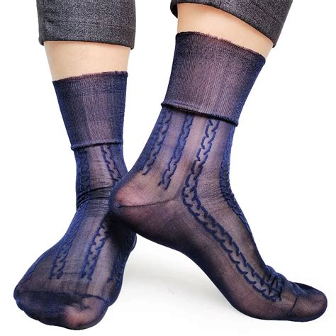 Ultra Thin Sexy Formal Dress Suit Socks For Men Nylon Silk Softy Brand Male Gay See Through