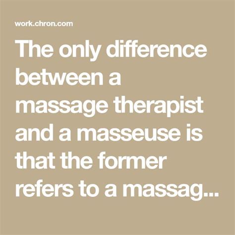 The Difference Between A Massage Therapist And A Masseuse Massage Therapist Massage Masseuse