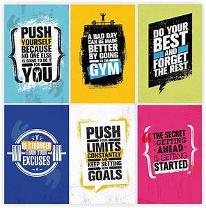 Amazon Com Set Of 6 11x17 Inspirational Gym Posters Motivational