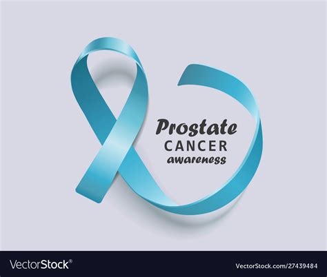 Light Blue Ribbon For Prostate Cancer Awareness Vector Image