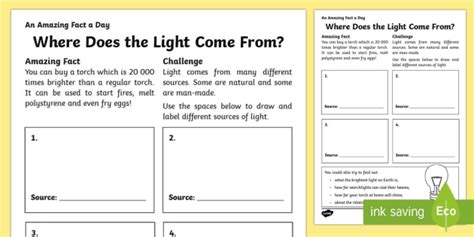 light   worksheet worksheet