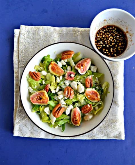 Fig Salad With Honey Balsamic Vinaigrette Hezzi Ds Books And Cooks